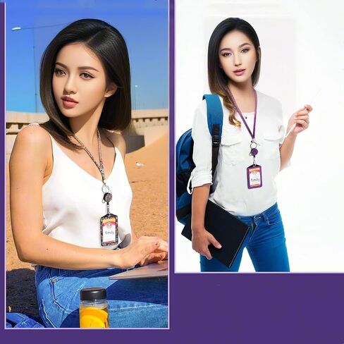 الموضة 3 في 1 Crystal Neck Lanyard ، حامل شارة ID بلينغ ، حامل بطاقة عمل الراين القابل للسحب للمعلم للمعلمين ممرضة الطبيب ، علامة تبويب سلامة الهاتف المحمول (1 وردي) in Kuwait
