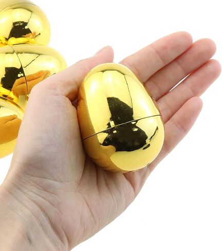 12 بيض عيد الفصح الذهبي مملوءة بيض عيد الفصح الفارغ الفارغ من عيد الفصح ، هدايا لعبة الصيد الحفلات الحشو الحفلات الحفلات in Kuwait