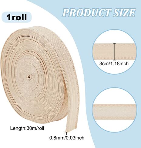 nbeads 32.8yards غولف هات عرق البطانة ، هات عرق العرق منصات العرق الماصة للبوليستر حجم قبعة مخفض للرجال لوازم جولف البيسبول لتوازم ، 30x0.8 ملم ، moccasin in Saudi Arabia
