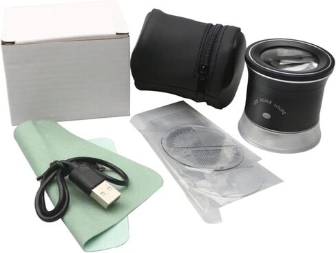 30x مقياس LED LOUPE مُضوء مع 6 أضواء أبيض 3 UV إعادة تكبير مقياس شبكية شبكية قابلة للتبديل من أجل PCB COIN COIN in Kuwait