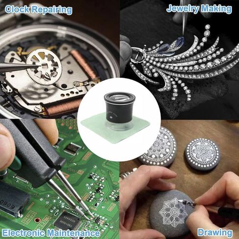 30x مقياس LED LOUPE مُضوء مع 6 أضواء أبيض 3 UV إعادة تكبير مقياس شبكية شبكية قابلة للتبديل من أجل PCB COIN COIN in Kuwait