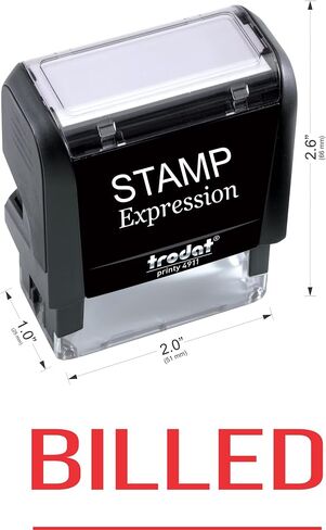 StampExpression - Billed with Line Office Self Inking Rubber Stamp - Red Ink (A-5227) in Saudi Arabia