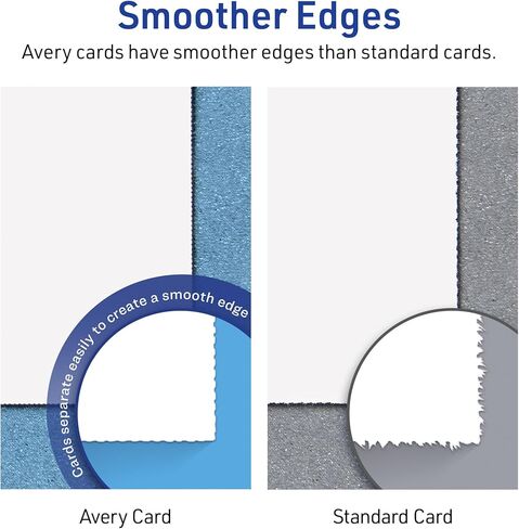 Avery Avery Printable Single Corner Rectangle Rectangle بطاقات مسطحة ، 3-1/2 "× 5" ، بطاقة أبيض غير لامعة ، طباعة إلى الحافة ، والليزر/الحبر القابلة للطباعة ، و 40 إجماليًا ، وكبيرًا للعلامات التجارية للمنتجات والتسويق والمزيد in Saudi Arabia