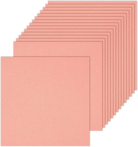 MECCANIXITY 100 Pcs Shimmer Cardstock Paper 6 Inch Length 6 Inch Width 80lb/120gsm Metallic for Art Supplies Crafting, Pink in Kuwait