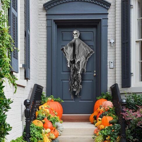 Twiddlers - 3 Decoration Hooton Headon Decoration 36 "مع أذرع قابلة للتوسيع ، زخارف هالوين مخيفة في الهواء الطلق ، هالوين عظمي ديكور شبح Grim Reaper ، ديكور عظمي في الهواء الطلق ، Haunted House Props in Kuwait