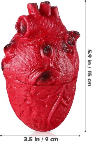 Fake Bloody Heart Prop, Life-Size Realistic Latex Heart Model for Halloween Haunted House Decoration, Pranks Scary Prop, Party Supplies in Saudi Arabia