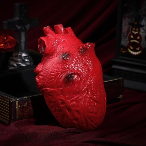 Fake Bloody Heart Prop, Life-Size Realistic Latex Heart Model for Halloween Haunted House Decoration, Pranks Scary Prop, Party Supplies in Saudi Arabia