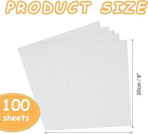 MECCANIXITY 100 Pcs Shimmer Cardstock Paper 6 Inch Length 6 Inch Width 80lb/120gsm Metallic for Art Supplies Crafting, Pink in Kuwait