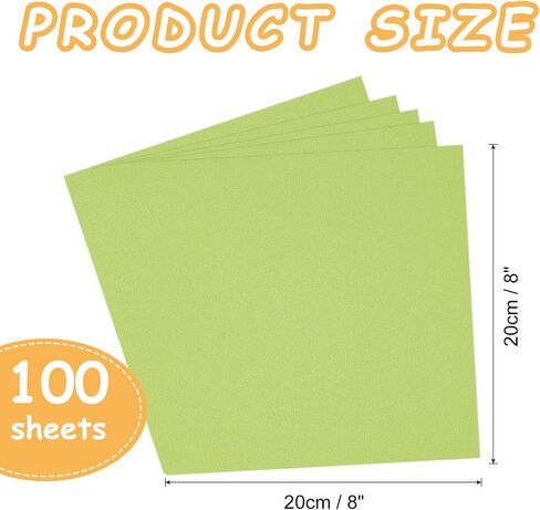 MECCANIXITY 100 Pcs Shimmer Cardstock Paper 6 Inch Length 6 Inch Width 80lb/120gsm Metallic for Art Supplies Crafting, Pink in Kuwait