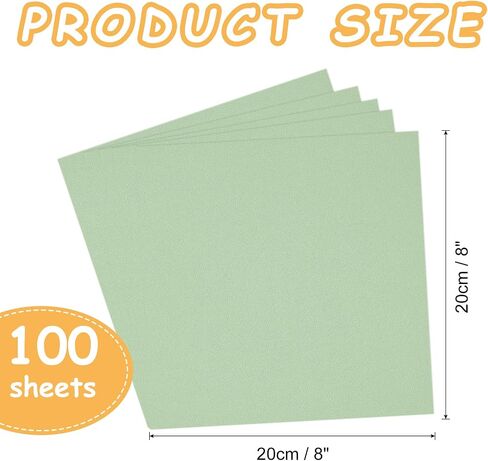 MECCANIXITY 100 Pcs Shimmer Cardstock Paper 6 Inch Length 6 Inch Width 80lb/120gsm Metallic for Art Supplies Crafting, Pink in Kuwait