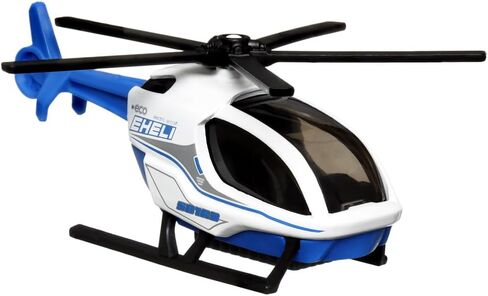 مربعات Matchbox قابلة للتجميع قابلة للتجميع ، طائرة هليكوبتر MBX Eheli - HLJ18 ~ الأزرق والأبيض والأسود ~ تشمل Playmat in Saudi Arabia