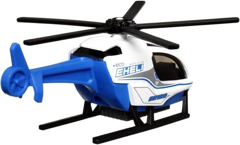 مربعات Matchbox قابلة للتجميع قابلة للتجميع ، طائرة هليكوبتر MBX Eheli - HLJ18 ~ الأزرق والأبيض والأسود ~ تشمل Playmat in Saudi Arabia