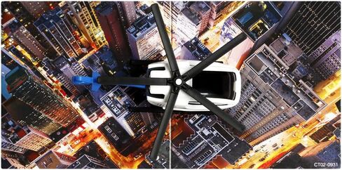مربعات Matchbox قابلة للتجميع قابلة للتجميع ، طائرة هليكوبتر MBX Eheli - HLJ18 ~ الأزرق والأبيض والأسود ~ تشمل Playmat in Saudi Arabia