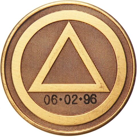 HPRS Personalized Custom Engraved - Circle Triangle - Serenity Prayer - Bronze AA (Alcoholics Anonymous)-ACA-AL-ANON-Sober-Sobriety-Birthday-Anniversary-Recovery-Medallion in Saudi Arabia