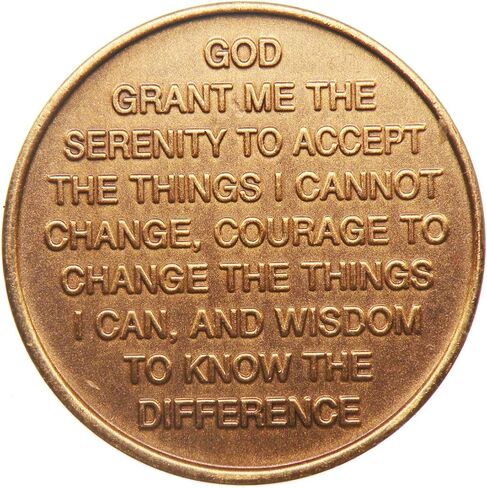 HPRS Personalized Custom Engraved - Circle Triangle - Serenity Prayer - Bronze AA (Alcoholics Anonymous)-ACA-AL-ANON-Sober-Sobriety-Birthday-Anniversary-Recovery-Medallion in Saudi Arabia