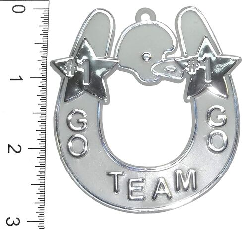 Go Team Go Horseshoe 2.5 "× 2.75" (أبيض/فضي) in Kuwait