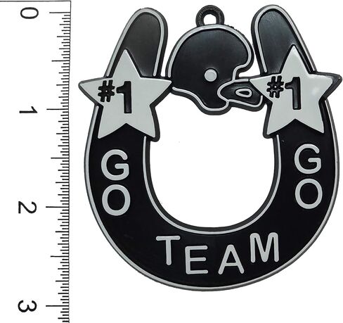 Go Team Go Horseshoe 2.5 "× 2.75" (أبيض/فضي) in Kuwait