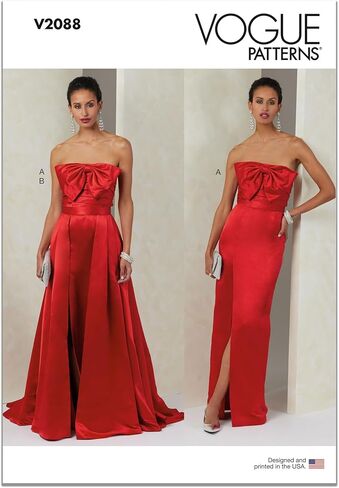 Miccall's Misses 'Overkirt و Slied Britless Dress Pattern Packet ، Design Code V2088 ، 18-20-22-24-26 ، Multicolored in Saudi Arabia