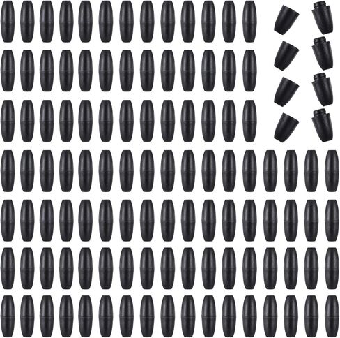 100pcs الانفصالي الحبل المشبك المشبك البلاستيك بعيدا المشابك لأساور القلادة الحبل الحلفاء الحرف السوداء السلامة الموصلات لتصنيع المجوهرات (24 ملم) in Saudi Arabia