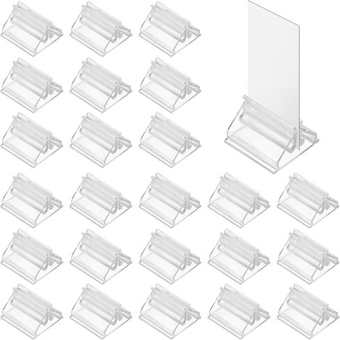 24pcs حاملي بطاقة Acrylic بطاقة Clear Stands حاملي ألعاب متعددة الأغراض للصور والمذكرات وعرض الصور (0.75 × 0.75 بوصة) in Saudi Arabia