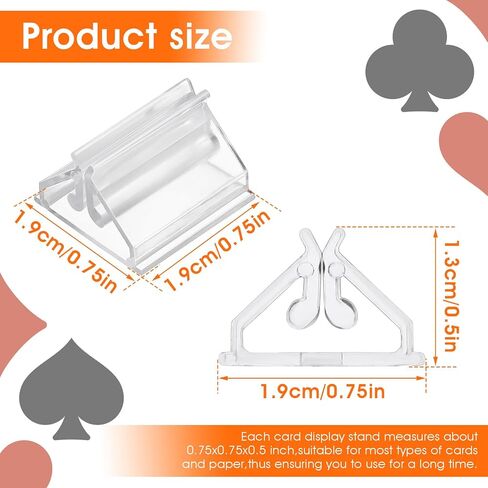 24pcs حاملي بطاقة Acrylic بطاقة Clear Stands حاملي ألعاب متعددة الأغراض للصور والمذكرات وعرض الصور (0.75 × 0.75 بوصة) in Saudi Arabia
