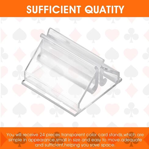 24pcs حاملي بطاقة Acrylic بطاقة Clear Stands حاملي ألعاب متعددة الأغراض للصور والمذكرات وعرض الصور (0.75 × 0.75 بوصة) in Saudi Arabia