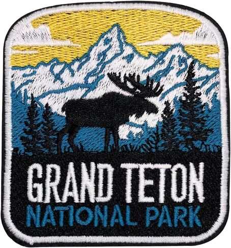 EMBROBOF Grand Teton National Park Patch – 3 inches, Cool National Park Patches Collection – Iron On/Sew On Embroidered Travel Patches for Backpacks in Saudi Arabia