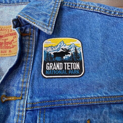 EMBROBOF Grand Teton National Park Patch – 3 inches, Cool National Park Patches Collection – Iron On/Sew On Embroidered Travel Patches for Backpacks in Saudi Arabia
