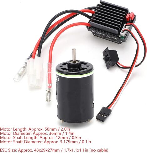Keenso 540 Brushed Motor 320A ESC Combo Set with Copper Windings Low Friction, for RC Crawler Trucks Drift Cars (27T) in Saudi Arabia
