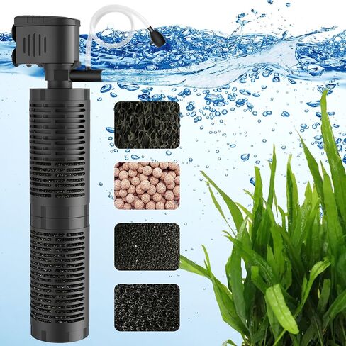 AquaMiracle Aquarium Filter Replacement Filter Media, Including 2 x Coarse Sponge, 2 x Fine Sponge, 4 x Carbonized Sponge & 1 x Bio-Balls(for QR-088) in Kuwait