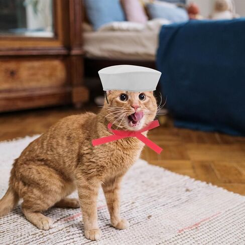 Mini Sailor Hat for Pets Cute Pet Costume Accessory for Parties Festivals and Cosplay Dog Cat Headwear for Halloween and Birthdays in Saudi Arabia