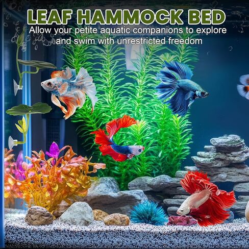 4 PCS مجموعة ألعاب Betta Hammock & Fish ، إكسسوارات Betta Fish Tank لبقعة الراحة ، والتربية ، و Bettas Fish Leaf Leaf Leaf for Aquarium Decor (4 × أخضر) in Saudi Arabia