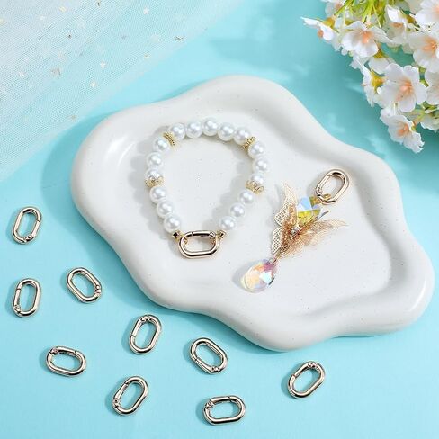 Sunnyclue 1 Box 30pcs Silver Spring Rings Rings Clips Ring Clips Small Metal Trigger Snap Hook Carabiners Carabiners Clasps Pres Gate Key O Rings Bulk for Jewelry Making Keyring Base Pres in Saudi Arabia