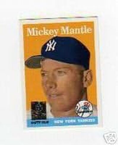 1996 Topps Mickey Mantle Complete Card Card Card (19 Mankey Mantle Card). يتضمن المطلوب للغاية بعد الصاعد 1952. هذه بطاقات قابلة للتحصيل للغاية الصادرة في عام 1996 in Saudi Arabia