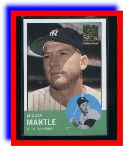 1996 Topps Mickey Mantle Complete Card Card Card (19 Mankey Mantle Card). يتضمن المطلوب للغاية بعد الصاعد 1952. هذه بطاقات قابلة للتحصيل للغاية الصادرة في عام 1996 in Saudi Arabia