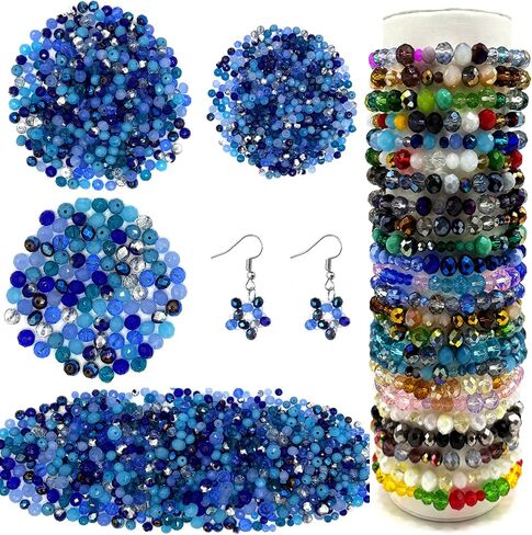 1000pcs حبات الزجاج الأخضر لصنع المجوهرات ، لون متنوع 4/6/8 مم حبات بذور زجاجية للحرف اليدوية ، الفاصل الكريستالي الفضفاضة للأسوار ، DIY ، Suncatchers ، in Kuwait