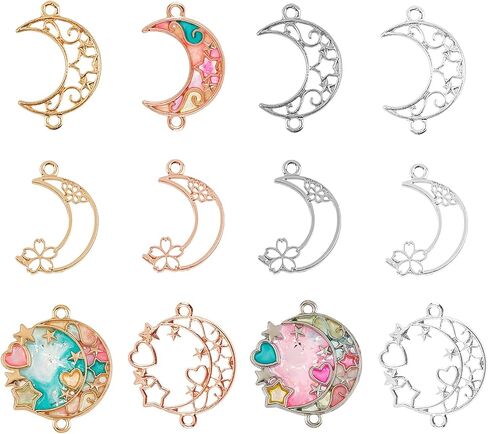 OLYCRAFT 32pcs Geometric Open Bezel Pendant 4 Styles Geometric Open Back Bezel Frame Pressed Pendant Hollow Out Charm with 1 Roll Tape for Resin Casting Jewelry Making DIY Crafts - Platinum and Golden in Saudi Arabia