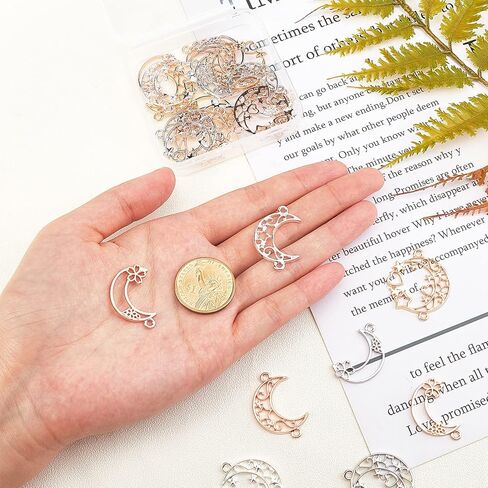 OLYCRAFT 32pcs Geometric Open Bezel Pendant 4 Styles Geometric Open Back Bezel Frame Pressed Pendant Hollow Out Charm with 1 Roll Tape for Resin Casting Jewelry Making DIY Crafts - Platinum and Golden in Saudi Arabia