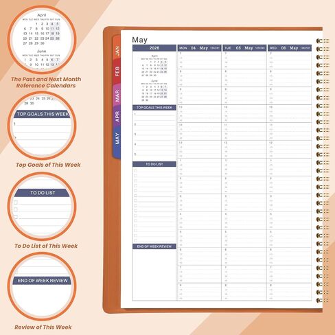 2026 Weekly Appointment Book - JAN. 2026 - Dec. 2026, Daily Hourly Planner 2025, 8.5" x 11", 15-Minute Interval, 12 Monthly Tabs, Flexible Soft Cover in Saudi Arabia