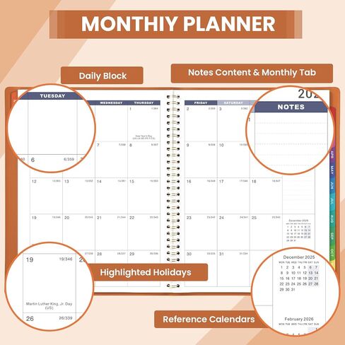 2026 Weekly Appointment Book - JAN. 2026 - Dec. 2026, Daily Hourly Planner 2025, 8.5" x 11", 15-Minute Interval, 12 Monthly Tabs, Flexible Soft Cover in Saudi Arabia
