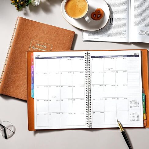 2026 Weekly Appointment Book - JAN. 2026 - Dec. 2026, Daily Hourly Planner 2025, 8.5" x 11", 15-Minute Interval, 12 Monthly Tabs, Flexible Soft Cover in Saudi Arabia