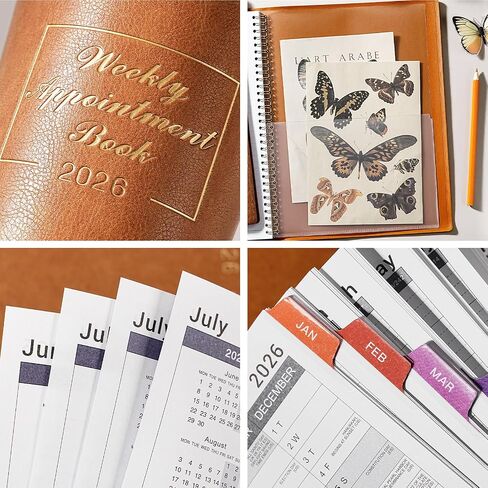 2026 Weekly Appointment Book - JAN. 2026 - Dec. 2026, Daily Hourly Planner 2025, 8.5" x 11", 15-Minute Interval, 12 Monthly Tabs, Flexible Soft Cover in Saudi Arabia
