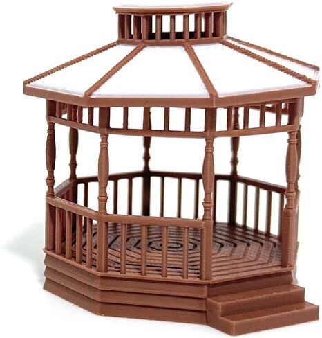 1:87 HO Scale Miniture Model Gazebo Options (Green/Tan Base) in Saudi Arabia