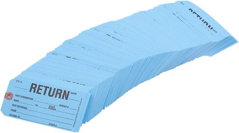 Brock ‘Return’ Parts Tag - 5 3/4 Inch x 2 7/8 Inch Powder Blue Heavy Card Stock with Reinforced Eyelet - 250 Tags Per Box ADS2732 in Saudi Arabia