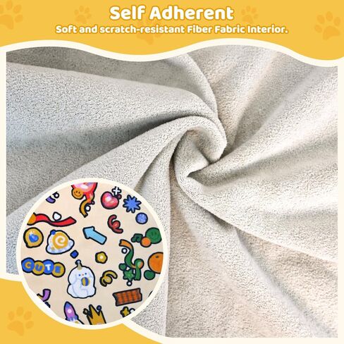 Cat Grooming Wrap & Dog Restraint Bag with Pet Nail Clippers Kit, 32x32in Self Adhesive Cat Wrap for Nail Clipping Multifunctional Care, Anti-Escape Soft Blanket Swaddle Within 22lbs in Saudi Arabia