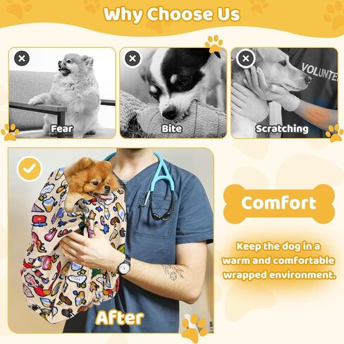 Cat Grooming Wrap & Dog Restraint Bag with Pet Nail Clippers Kit, 32x32in Self Adhesive Cat Wrap for Nail Clipping Multifunctional Care, Anti-Escape Soft Blanket Swaddle Within 22lbs in Saudi Arabia