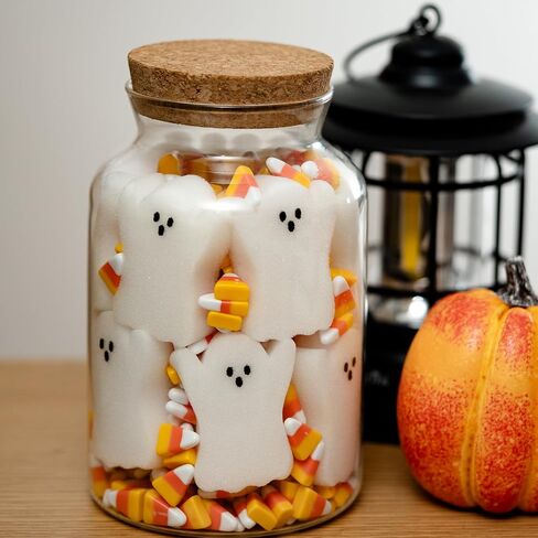 48 PCS Halloween Ghost Vase Filler Halloween Sensory Bin Filler Ghost الحلي الصغيرة مبعثر الرغوة لسقوط هالوين الطاولة الرئيسية in Saudi Arabia