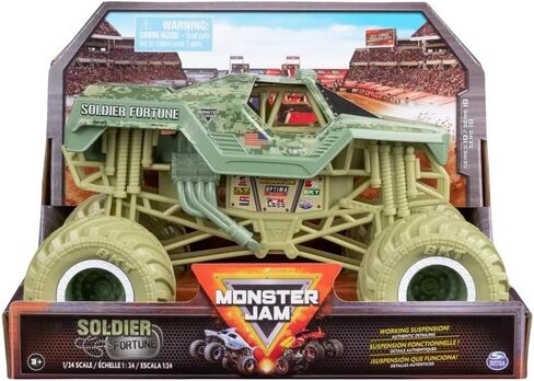 Monster Jam Series 23 Oversized Official Soldier Fortune Monster Truck, Collector Die-Cast Vehicle, 1:24 Scale, Kids Toys for Boys Ages 3 and up in Saudi Arabia