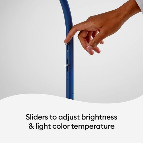 Cricut Bright 360 Floor Lamp with Adjustable Brightness & Color Temperature, Swing Arm, Dimmable LED Light Lamp, Craft Room, Home Office or Work Lamp, 95 CRI for Accurate Color Display - Indigo in Saudi Arabia