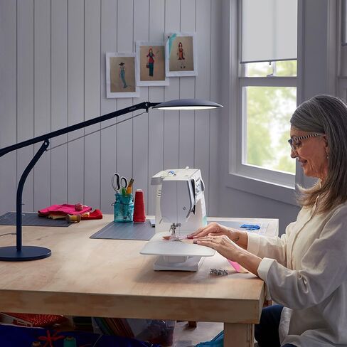 Cricut Bright 360 Floor Lamp with Adjustable Brightness & Color Temperature, Swing Arm, Dimmable LED Light Lamp, Craft Room, Home Office or Work Lamp, 95 CRI for Accurate Color Display - Indigo in Saudi Arabia